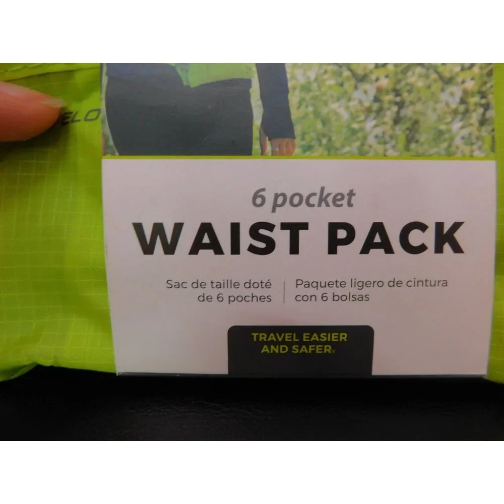 NWT Travelon 6 Pocket Waist Fanny Pack Color Lime Green - Picture 4 of 6